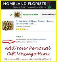 Load image into Gallery viewer, Homeland Florists Asiatic Lily Fresh Flowers Delivered, Send a Luxury Bouquet with Free UK Next Day Delivery, Gift Wrapped & Handwritten Card, Yellow Orange
