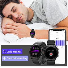 Load image into Gallery viewer, Smart Watch, Bluetooth Call Fitness Watch with Heart Rate Sleep Monitor, Waterproof Pedometer Activity Tracker, Music Fitness Tracker for Men Women Tees Gift Black/Grey