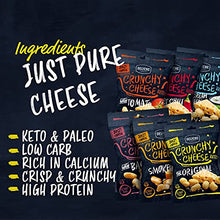 Load image into Gallery viewer, Crunchy Natural Gouda Cheese Crackers – 12 x 35g Bags, 6 Flavours Multipack - High Protein, Keto, Low Carb, Gluten Free Snack - Baked Natural Just Gouda Snacking Chips