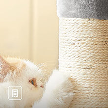Load image into Gallery viewer, FEANDREA Cat Tree, Compact Cat Condo with 2 Caves, Light Grey PCT61W