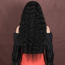 Load image into Gallery viewer, Style Icon 28” Lace Front Wigs Deep Wave Middle Part Wig Synthetic Wig Curly Wigs for women (1B)