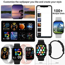 Load image into Gallery viewer, 2022 Smart Watch with Call(Answer Make Calls/Voice Control), 1.7" Smartwatch Fitness Tracker with 24/7 SOS Heart Rate Blood Pressure Oxygen Sleep Monitor for Android/iOS Phones for Men Women (black)