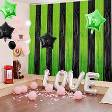 Load image into Gallery viewer, 4 Pack Foil Fringe Metallic Curtains - 3.3ft x 6.6ft Shimmer Tinsel Rain Door Curtain for Birthday Wedding Photo Booth Backdrop Bachelorette Bridal Shower Baby Shower Engagement Party Decorations