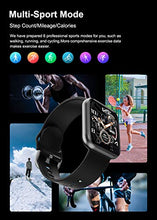 Load image into Gallery viewer, Ideapro Smart Watch I8, 1.7" Touch Screen Waterproof IP67 Fitness Activity Trackers Smartband for Men Women, Music, Game, Heart Rate Monitor, Sleep Monitoring, for Android IOS, Black