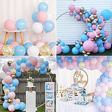 Load image into Gallery viewer, Gender Reveal Decorations, Blue Pink Balloons Arch Garland Kit Blue Balloons Pink Balloons White Balloons Metallic Gold Balloons Gold Confetti Balloons For Boy or Girl Gender Reveal Baby Shower
