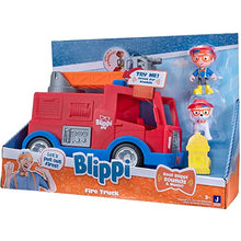 Load image into Gallery viewer, Blippi BLP0159 Truck-Fun Freewheeling Features Including 3 Firefighter and Fire Dog, Sounds and Phrases-Educational Vehicles for Toddlers and Young Kids, Red