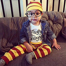 Load image into Gallery viewer, Baby Boys Girls Snuggle This Muggle Bodysuit and Striped Pants Outfit with Hat