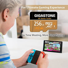 Load image into Gallery viewer, Gigastone 256GB Micro SD Card with SD Adapter + Mini-case, 4K UHD Game Turbo, Nintendo-Switch Compatible, Read/Write 100/60 MB/s, A2 App Performance, UHS-I U3 C10 Class 10 Memory Card