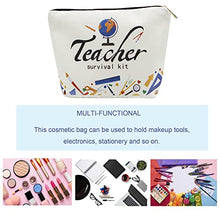 Load image into Gallery viewer, Teacher Appreciation Gifts - 2PCS Waterproof High Capacity Teacher Survival kit Cosmetic Bags Best Teacher Ever Teacher Supplies for Classroom Makeup Bag Pencil Pouch