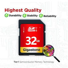 Load image into Gallery viewer, Gigastone SD Card 32GB 5-Pack, High-Speed 32GB SD Card Full HD Video Memory Card, Compatible with Canon Nikon Sony Pentax Kodak Olympus Panasonic Digital Camera, UHS-I SDHC U1 Class 10