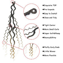 Load image into Gallery viewer, Beyond Beauty New Goddess Locs Crochet Hair 18 Inch 7 packs Pre Looped Curly Goddess Faux Locs Crochet Hair For Black Women Curly In Middle And Ends Synthetic Braiding Hair Extension(T27)