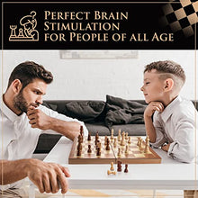 Load image into Gallery viewer, Magnetic Wooden Chess Set by Royal Chess - Handmade Folding Board for Travel - 4 Extra Queen Figures, Carry Bag & Game Instruction for Beginners
