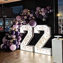Load image into Gallery viewer, i-QiQi Purple Balloon Garland Kit, Latex Gold Confetti Balloons Metallic Gold Balloons White for Engagement Wedding Birthday Party Baby Shower.