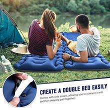 Load image into Gallery viewer, OCOOKO Self Inflating Camping Mat - Widen & Thicken Sleeping Mat Pad with Pillow Waterproof Folding Foot Pump Camp Mattress for Backpacking Hiking Traveling