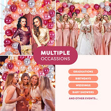 Load image into Gallery viewer, PartyBro Rose Gold Balloon Arch Kit | 115 Balloons with 6 Tools | Rose Gold Birthday Decoration for Girls & Women
