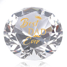 Load image into Gallery viewer, Birthday Gifts for Dad, Etched Golden Saying with Best Dad Ever Gifts, Gifts for Father's Day Desk Ornament Decorations for Daddy from Daughter and Son
