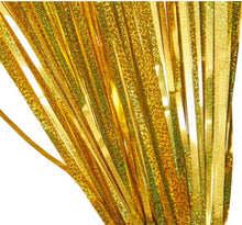 Load image into Gallery viewer, AILEXI 3 Pack Metallic Tinsel Curtains Foil Fringe Shimmer Streamers Curtain Door Window Decoration for Party Supplies 3ft*6.56ft - Laser Gold
