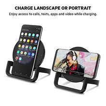 Load image into Gallery viewer, Belkin Boost Up Wireless Charging Stand 10 W, Fast Qi Wireless Charger for iPhone 11, 11 Pro/Pro Max, XS/XS Max, XR, X, Samsung Galaxy S10, S10+, S10e, Huawei P30/P30 Pro, UK Plug Included - Black