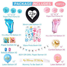 Load image into Gallery viewer, GOTH Perhk 65 Pcs Baby Gender Reveal Party Decoration, 36" Black Reveal Balloon with Boy or Girl Banner, Blue Pink Balloons, Confetti Balloons, Photo Props Decorations Set for Baby Shower