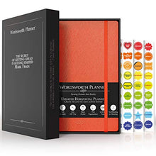 Load image into Gallery viewer, Wordsworth Undated Planner 2022-2023 - Weekly, Monthly, Yearly Planning, Organizer Notebook; Increase Productivity, Time Manage - Gratitude Journal; Hit Your Goals - Thick Paper (120GSM) A5, Orange