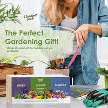 Load image into Gallery viewer, Grow Your Own Seed Box by Garden Pack - 100 Varieties of Flower, Herb, Vegetable Seeds - Gardening Gifts for Women