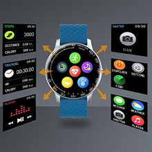 Load image into Gallery viewer, Smart Watch, Fitness Tracker Touch Screen, Smartwatch for Men Women Gifts Sleep Monitor Step/Calorie Counter Activity Tracker as Birthday Gifts for Men Women iOS, Android Compatible iPhone (blue)
