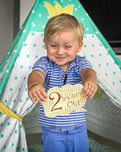 Load image into Gallery viewer, Heart'Sign 24 Designs Baby Monthly Milestone Cards | Wooden Baby Milestone Blocks | Newborn Photography Prop | Baby Registry and Baby Shower Set | Baby Nursery Decor