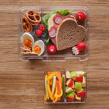 Load image into Gallery viewer, Schmatzfatz Junior Kids Lunch Box with Compartments - BPA-Free, Lunch Box for Kids - Multi Compartment Lunch Box for Children - Leakproof Bento Box for Kids (Petrol)