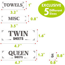 Load image into Gallery viewer, Hebayy 242 Pcs Laundry Room Organization Labels Printed Customizable Water Resistant Stickers with Perforation Line in Various Sizes for Bathroom Laundry Closet Farmhouse Containers Bins