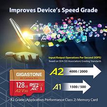 Load image into Gallery viewer, Gigastone Micro SD Card 128GB with SD Adapter + Mini-case, 4K Camera Pro, 4K UHD Video Recording, GoPro SD card Action Camera Compatible, R/W up to 100/50MB/s, MicroSDXC UHS-I A2 V30 U3 Class 10