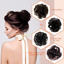 Load image into Gallery viewer, 6 Pieces Messy Hair Bun Scrunchies for Women Curly Bun Hair Piece Synthetic Hair Piece Scrunchies Hair Extension Bun Chignon Hairpiece Thick Updo Scrunchies Hair Donut Updo Ponytail for Girl, 6 Colors