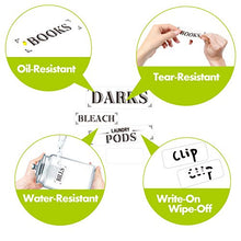 Load image into Gallery viewer, Hebayy 242 Pcs Laundry Room Organization Labels Printed Customizable Water Resistant Stickers with Perforation Line in Various Sizes for Bathroom Laundry Closet Farmhouse Containers Bins