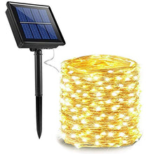 Load image into Gallery viewer, 200 LED Solar Fairy Lights ,72Ft Solar Garden Lights Outdoor Waterproof Solar Christmas Lights for Garden Park Patio Xmas Tree Decoration ,Warm White