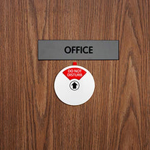 Load image into Gallery viewer, Kichwit Privacy Sign, Do Not Disturb Sign, Out of Office Sign, Please Knock Sign, In a Meeting Sign, Office Sign, Conference Sign for Offices, 5 Inch, Silver