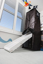 Load image into Gallery viewer, Noa and Nani - Midsleeper Cabin Bed with Slide and Pirate Hideaway Tent, Tower and Tunnel - (White)