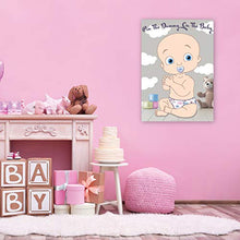 Load image into Gallery viewer, Baby Shower Game – Pin The Dummy On The Baby – 35 Player – Blindfold, Winner Prize and XL Poster Included for Fun boy, Girl, Neutral/Unisex Baby Shower Party – Baby Shower Games Modern Classic