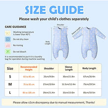 Load image into Gallery viewer, Lictin Baby Sleeping Bag 2.0TOG - Baby Sleep Sack Split Leg with Removable Sleeves Blue Sky and White Clouds Pattern for Infant Toddler from 75 to 95 cm 2.0 Tog Organic (Light Blue)