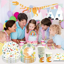 Load image into Gallery viewer, NAL Dinosaur Party Supplies Birthday Tableware Set Paper Plates, Dinosaur Cups and Napkins, for Kids Theme Party Decoration Serves 16 Guests
