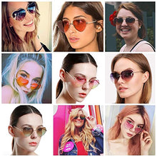 Load image into Gallery viewer, Dollger Heart Polarised Sunglasses Women's Metal Frame Trendy Cute Heart Shape Sunglasses UV400 Protection, Black frame/black lens