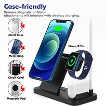 Load image into Gallery viewer, TEMINICE 4 in 1 Wireless Charger, Apple Watch & AirPods & Pencil Charging Dock Station, Nightstand Mode for iWatch Series 7/6/SE/5/4/3/2/1, Fast Charging for iPhone 13/12/11/ Pro Max/XR/XS Max/Xs/X/8