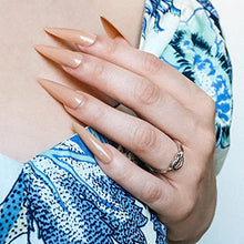 Load image into Gallery viewer, ALLKEM Nude Sculpted Extra Long Stiletto Press on Nails Long Ballerina False Nail - Tips 20 pcs Full Cover Acrylic fake Nails 10 Sizes