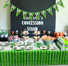 Load image into Gallery viewer, PIXHOTUL Football Party Supplies - Sports Theme Party Pack Decorations for Kid's Birthday Including Plates, Cups, Napkins, Invitation Cards, Tablecloth, Banner, Gift Bags and Balloons, Serves 12
