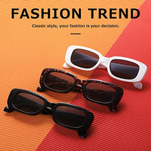 Load image into Gallery viewer, Kimorn Rectangle Sunglasses for Women Men Trendy Retro Fashion Glasses 90’s Vintage UV 400 Protection Square Fram K1200 (Black Frame Grey Lens+White Frame Grey Lens, 65)