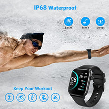Load image into Gallery viewer, RIVERSONG Smart Watch for Men Women with 1.69" Full Touch Screen, IP68 Waterproof Sports Watch Heart Rate Sleep Monitor Fitness Tracker Compatible with iPhone IOS Android Phones, Motive 3 Black