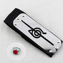 Load image into Gallery viewer, Formemory Kids Akatsuki Cloak 4pcs Itachi Anime Cosplay Costume with Ninja Headband Ring Necklace, Black Cloak Halloween Cosplay Costumes Cape for Adult (X-Small (kids 4ft4- 4ft9))