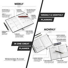 Load image into Gallery viewer, Wordsworth Undated Planner 2022-2023 - Weekly, Monthly, Yearly Planning, Organizer Notebook; Increase Productivity, Time Manage - Gratitude Journal; Hit Your Goals - Thick Paper (120GSM) A5, Orange