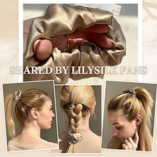 Load image into Gallery viewer, LILYSILK Silk Hair Scrunchies for Frizz Prevention, 100% Mulberry Silk Hair Ties for Breakage Prevention, Elastic ponytail Holders(Coffee, 2Pcs)