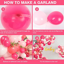 Load image into Gallery viewer, Retro Pink Balloon Arch Kit - 139pcs Red and Pink Latex Metallic Balloons Garland for Girl Birthday Baby Shower Party Decorations