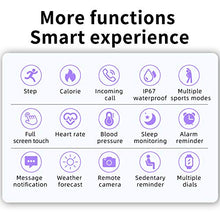 Load image into Gallery viewer, Smart Watch for Android Phones iOS Phone Ultra Thin Smartwatch Heart Rate Monitor Fitness Tracker with Blood Pressure Pedometer Calorie Counter Watch for Women Men