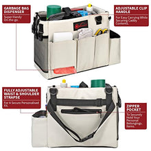 Load image into Gallery viewer, Vinsani Cleaning Caddy Multifunctional Storage Organiser Bag with Handle and Adjustable Waist and Shoulder Straps for Cleaning Supplies, Home, Craft, Car and Garden Tool Kit